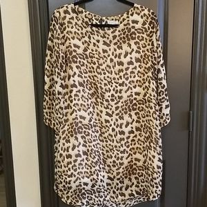 Charming Charlie Leopard Cocktail Dress. Sz. L.